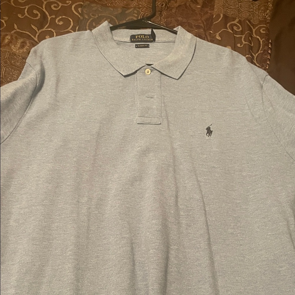 Polo by Ralph Lauren Men's Light Gray Polo Shirt